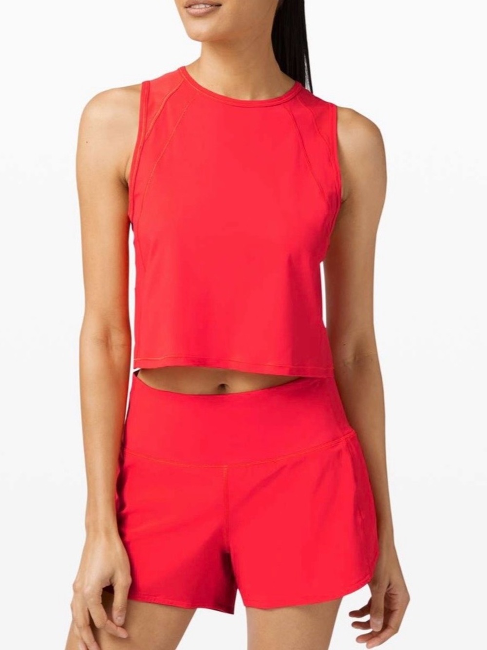 NWT Lululemon Sculpt Tank Cropped carnation red Size 10
